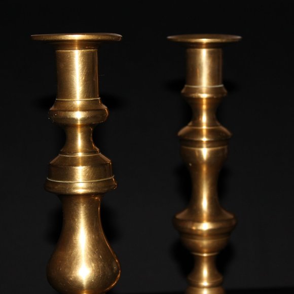 Pair of Vintage Brass Candlesticks | Candle Holders - Picture 2 of 5
